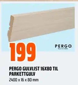 Obs Bygg PERGO GULVLIST 16X80 TIL PARKETTGULV tilbud
