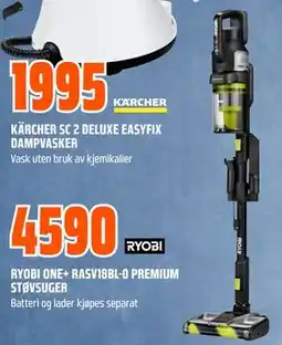 Obs Bygg RYOBI ONE+ RASV18BL-0 PREMIUM STØVSUGER tilbud