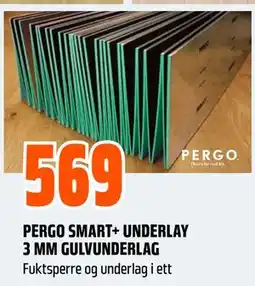 Obs Bygg PERGO SMART+ UNDERLAY 3 MM GULVUNDERLAG tilbud