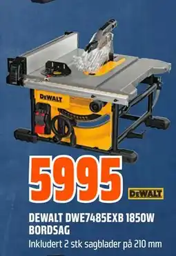 Obs Bygg DEWALT DWE7485EXB 1850W BORDSAG tilbud