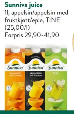 Jacobs Sunniva juice tilbud