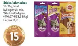 Jacobs Sticks/schmackos tilbud