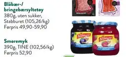 Jacobs Blåbær-/ bringebærsyltetøy tilbud