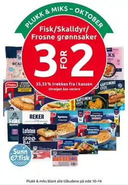 Joker Fisk/Skalldyr/ Frosne grønnsaker tilbud