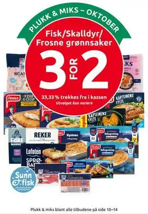 Fisk/Skalldyr/ Frosne grønnsaker
