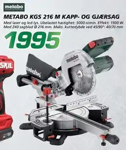 Coop Byggmix METABO KGS 216 M KAPP- OG GJÆRSAG tilbud