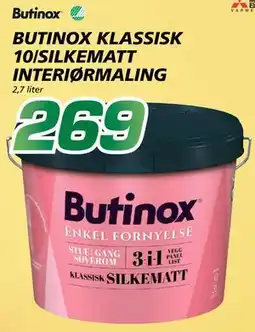 Coop Byggmix BUTINOX KLASSISK 10/SILKEMATT INTERIØRMALING tilbud