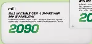 MILL INVISIBLE GEN. 4 SMART WIFI 900 W PANELOVN
