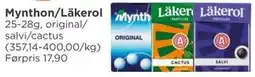 Meny Mynthon/Läkerol tilbud