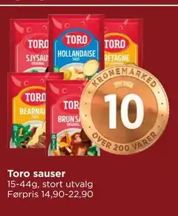 Meny Toro sauser tilbud