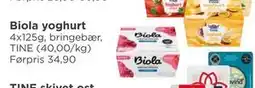 Meny Biola yoghurt tilbud
