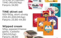 Meny TINE skivet ost tilbud