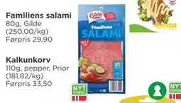 Meny Familiens salami tilbud