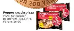 Meny Peppes snackspizza tilbud