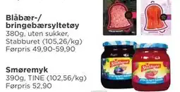 Meny Blåbær-/ bringebærsyltetøy tilbud