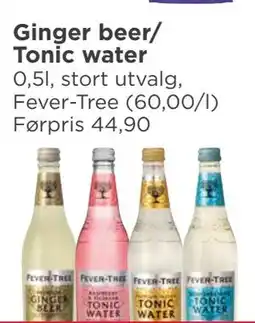 Meny Ginger beer/ Tonic water tilbud
