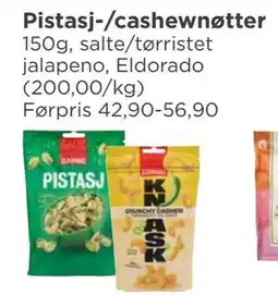 Meny Pistasj-/cashewnøtter tilbud