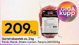 Gigaboks Surret oksestek ca. 2 kg tilbud