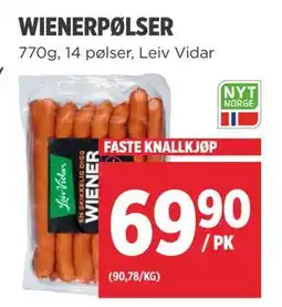 Meny WIENERPØLSER tilbud