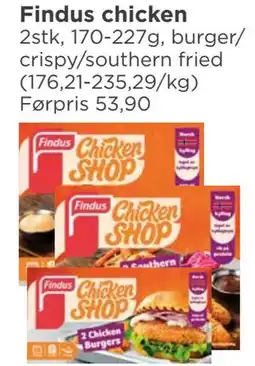 Meny Findus chicken tilbud