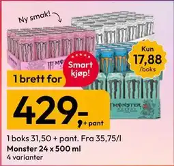 Gigaboks Monster 24 x 500 ml tilbud