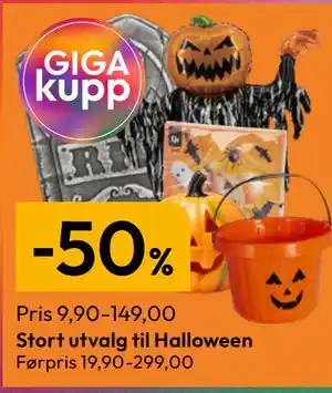 Stort utvalg til Halloween