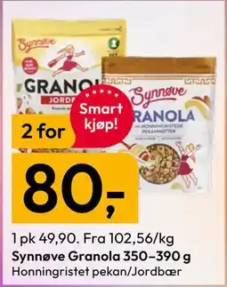 Gigaboks Synnøve Granola 350–390 g tilbud