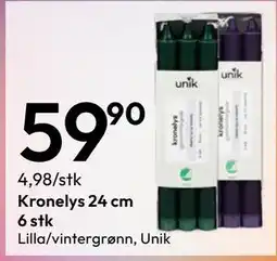 Gigaboks Kronelys 24 cm 6 stk tilbud