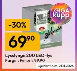 Gigaboks Lysslynge 200 LED-lys tilbud