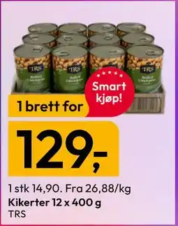 Gigaboks Kikerter 12 x 400 g tilbud