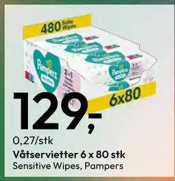 Gigaboks Våtservietter 6 x 80 stk tilbud