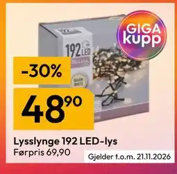 Gigaboks Lysslynge 192 LED-lys tilbud