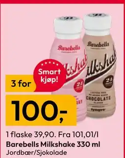 Gigaboks Barebells Milkshake 330 ml tilbud