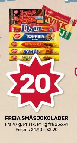 Matkroken FREIA SMÅSJOKOLADER tilbud