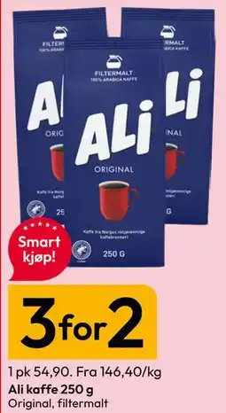 Gigaboks Ali kaffe 250 g tilbud