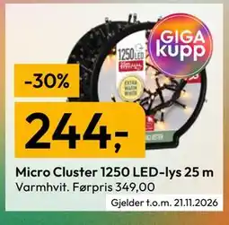 Gigaboks Micro Cluster 1250 LED-lys 25 m tilbud