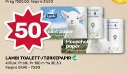 Matkroken LAMBI TOALETT-/TØRKEPAPIR tilbud