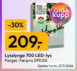 Gigaboks Lysslynge 700 LED-lys tilbud