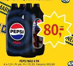 Coop Prix PEPSI MAX 4 PK tilbud