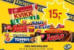 Coop Prix FREIA SMÅSJOKOLADER tilbud