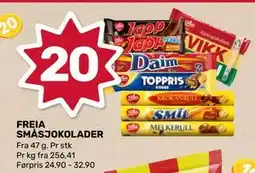 Coop Marked FREIA SMÅSJOKOLADER tilbud