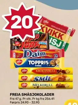 Matkroken FREIA SMÅSJOKOLADER tilbud