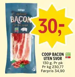 Coop Prix COOP BACON UTEN SVOR tilbud