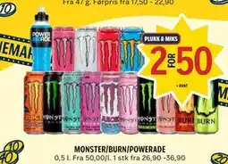 Coop Prix MONSTER/BURN/POWERADE tilbud