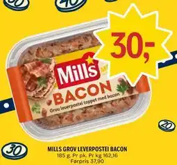 Coop Prix MILLS GROV LEVERPOSTEI BACON tilbud