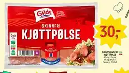 Coop Prix GILDE SKINNFRI KJØTTPØLSE tilbud