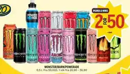 Coop Prix MONSTER/BURN/POWERADE tilbud