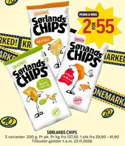 Coop Prix SØRLANDS CHIPS tilbud