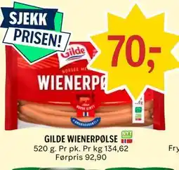 Coop Prix GILDE WIENERPØLSE tilbud