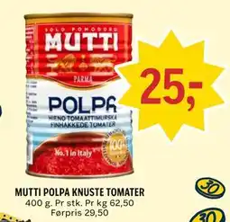 Coop Prix MUTTI POLPA KNUSTE TOMATER tilbud